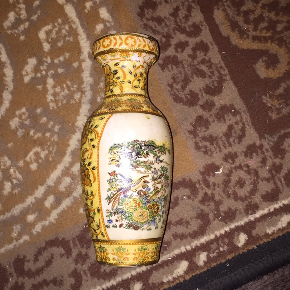 Chinese Handpainted Vase Vintage